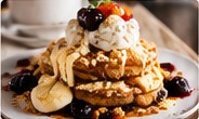 Apple Blueberry Crumble Pancake